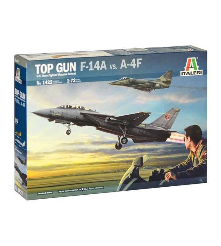 1422捍衛戰士Top Gun雄貓F-14A vs 天鷹A-4F雙機版1/72模型