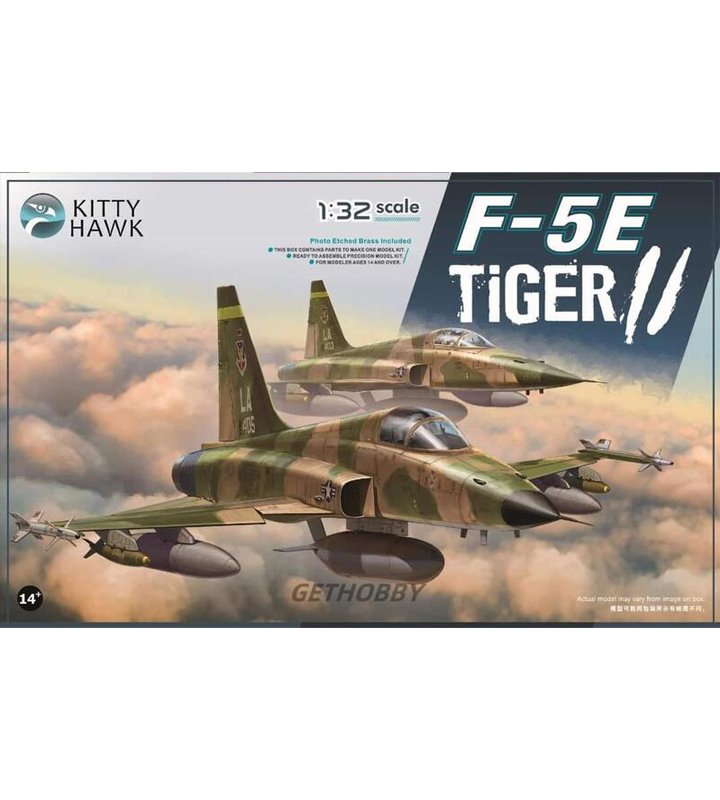 KH32018美軍F-5E虎II式戰鬥機TIGER II 樹酯尾管+飛行員1/32模型