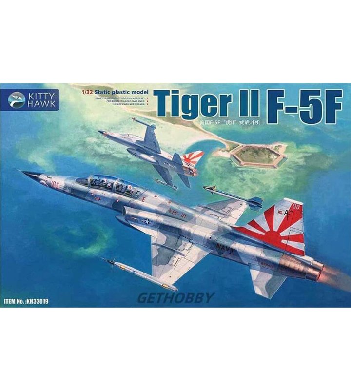 KH32019美軍F-5F虎二式戰鬥機TIGER II 空軍紅太陽+彩繪虎1/32模型