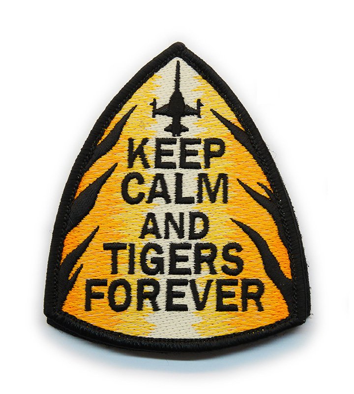 P0011 空軍F-5EF老虎KEEP CALM AND TIGER FOREVER章(有魔鬼氈)