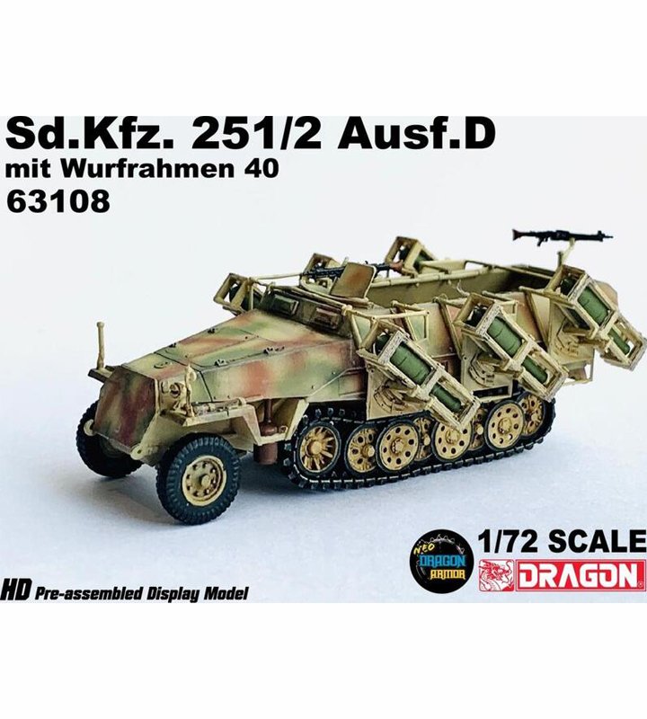 DA63108德國Sd.Kfz.251 Ausf.D wWurfrahmen 40半履帶火箭車