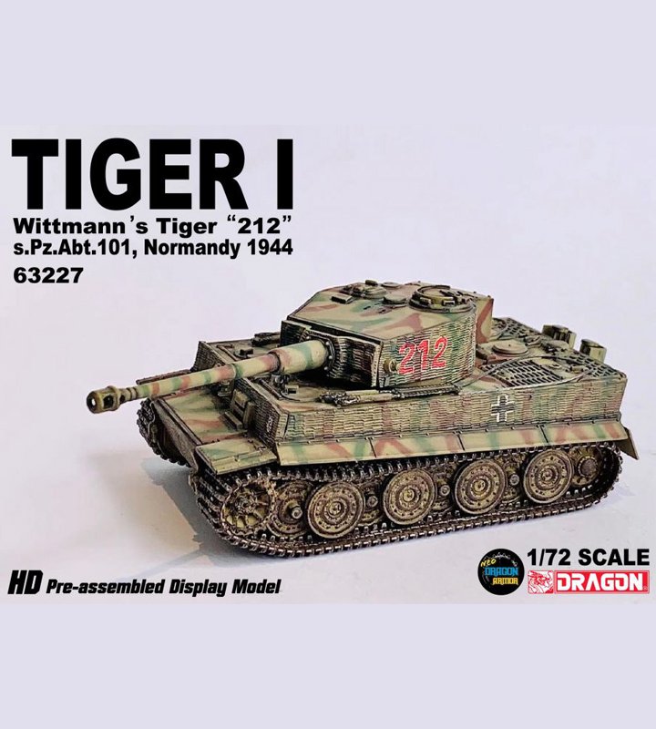 DA63227德國魏特曼 Wittmann's  TIGER I (車號212)虎式坦克模型