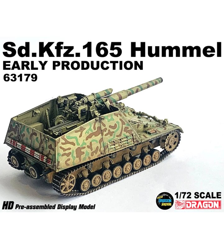 DA63179德國Sd.Kfz.165 HUMMEL熊蜂早期自走榴弹炮