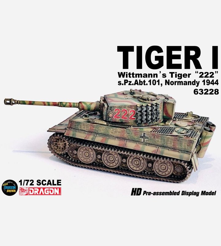 DA63228德國魏特曼 Wittmann's  TIGER I (車號222)虎式坦克模型