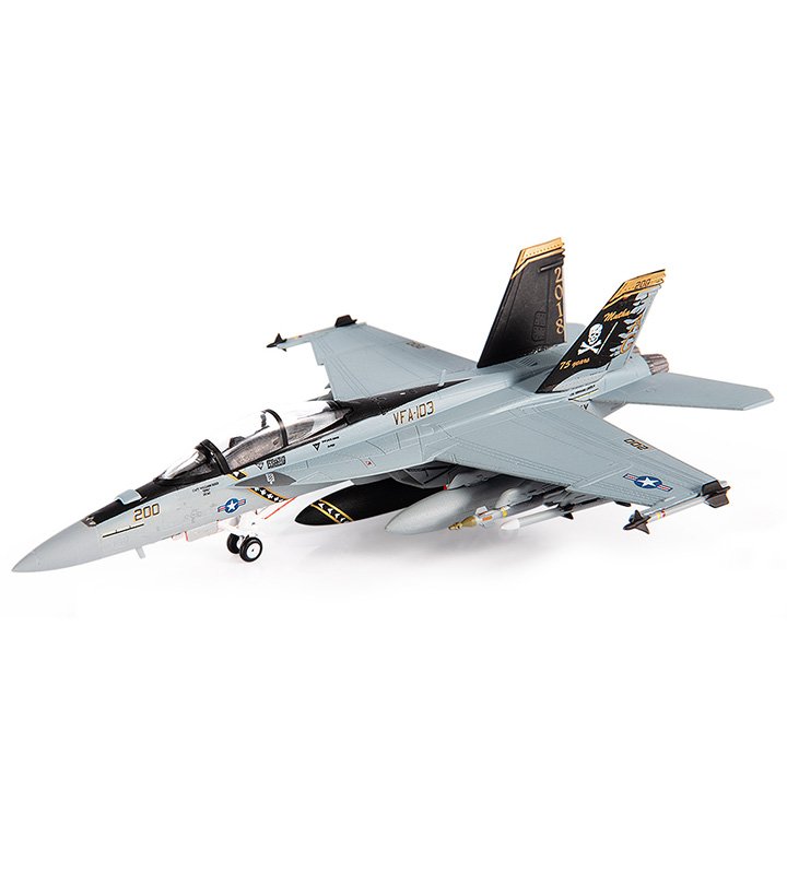 JCW-144-F18-003 VF-103海盜旗 F/A-18F超級大黃蜂戰機模型