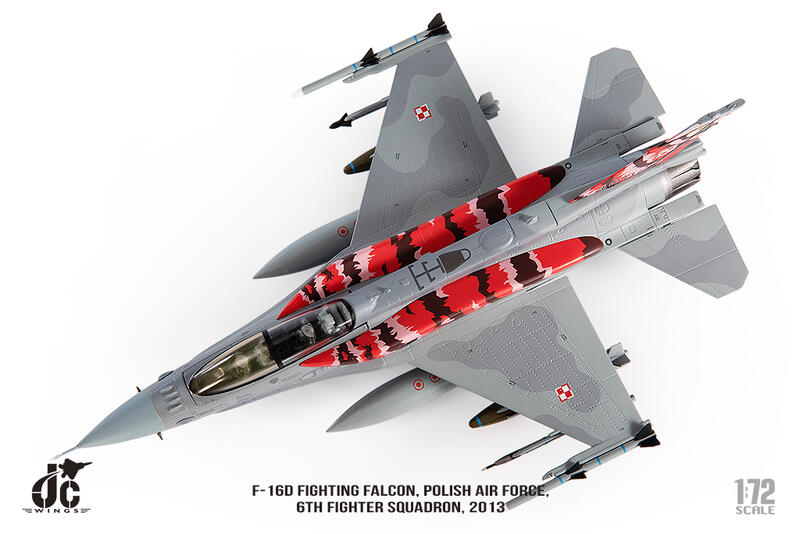 JCW-72-F16-017 波蘭空軍F-16D戰鬥機第6中隊2013老虎會模型