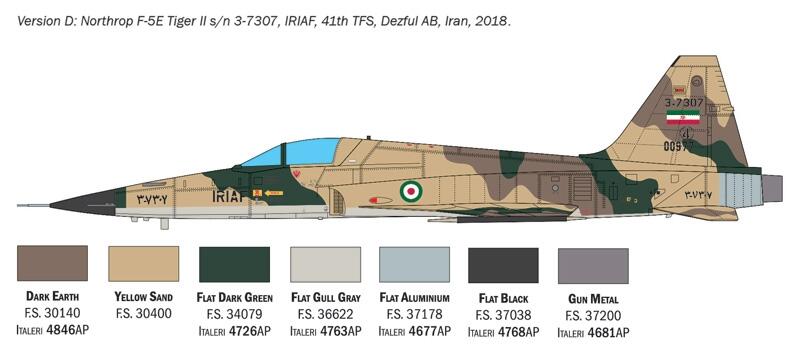 2827空軍F-5E Tiger II虎式戰鬥機1/48模型