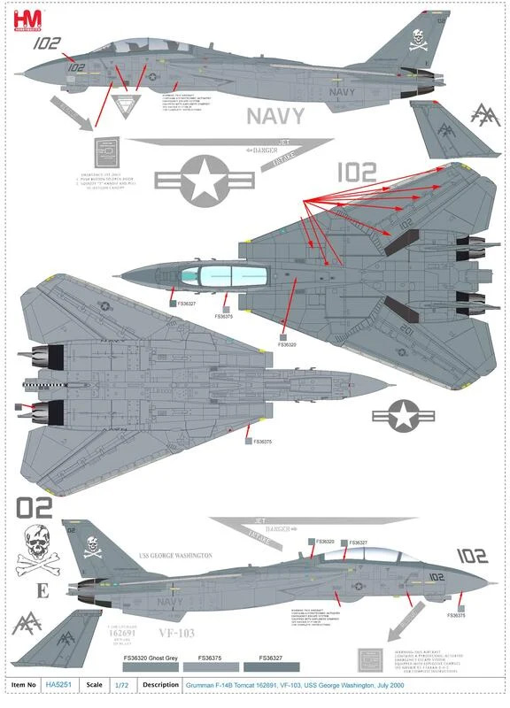 HA5251美國VF-103 F-14B模型