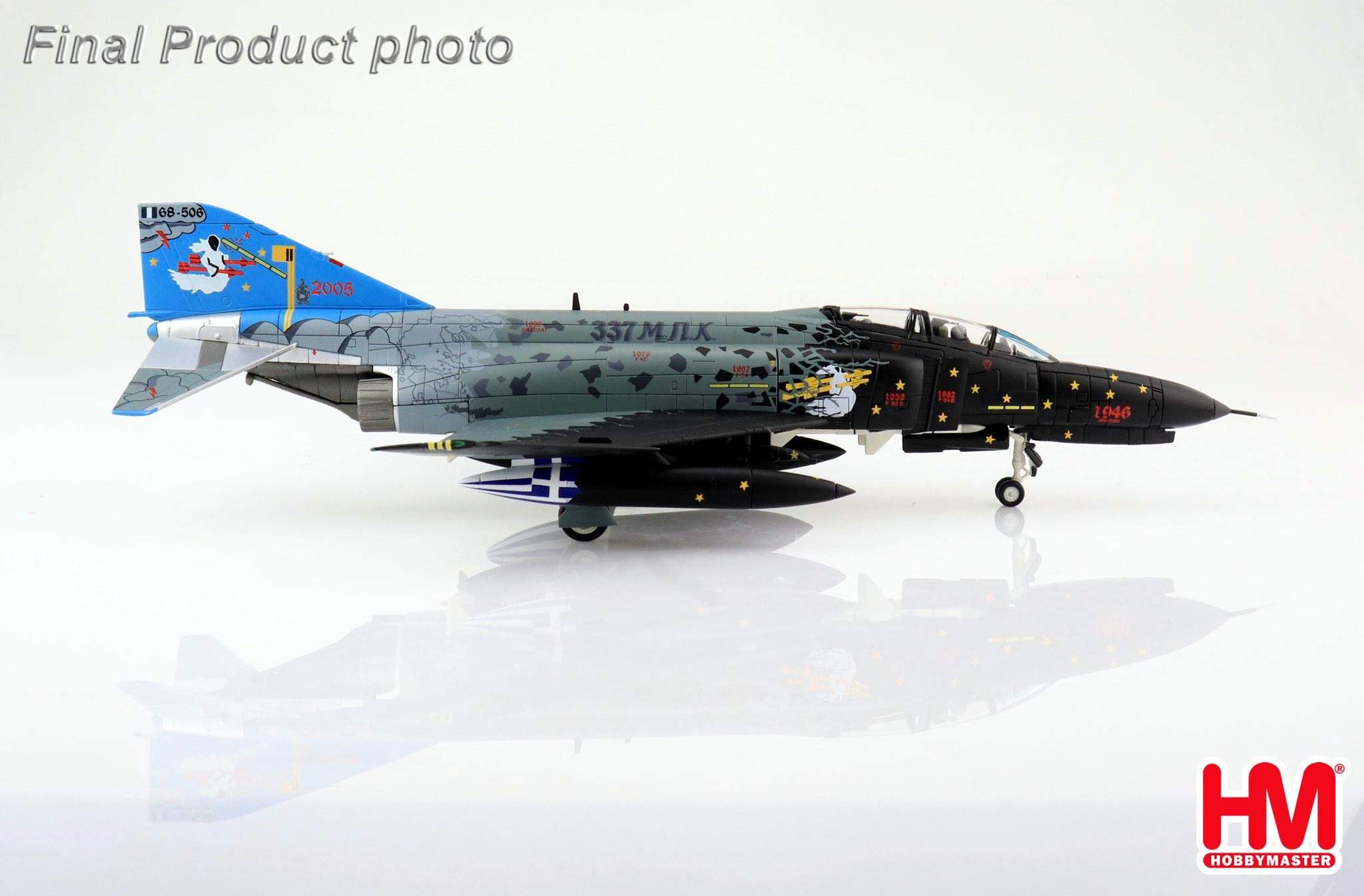 HA19038希臘空軍F-4E Archangel 2005彩繪幽靈合金模型1/72成品