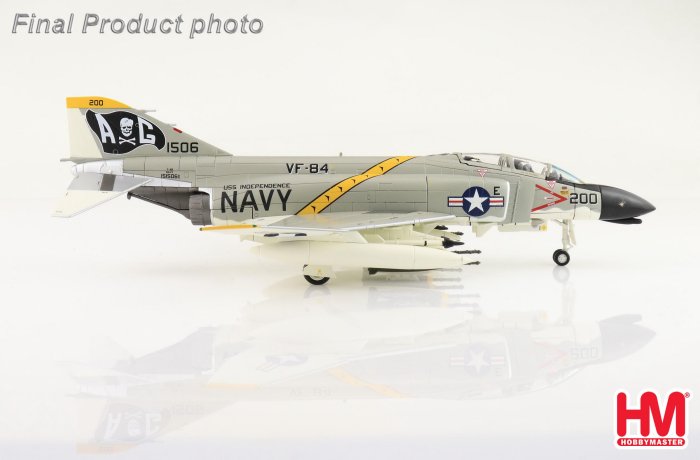 HA19048美國海軍VF-84 JOLLY ROGERS F-4B 模型1/72成品