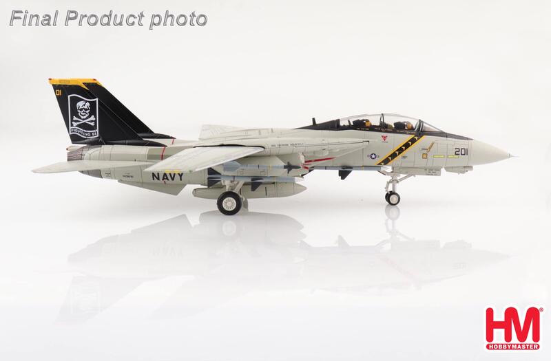 HA5241美軍VF-84 Jolly Roger雄貓F-14 Tomcat戰機 沙漠風暴行動模型