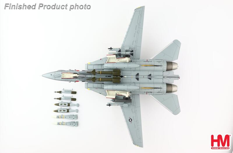 HA5237美軍VF-2賞金獵人F-14D Tomcat雄貓NE100/163894模型