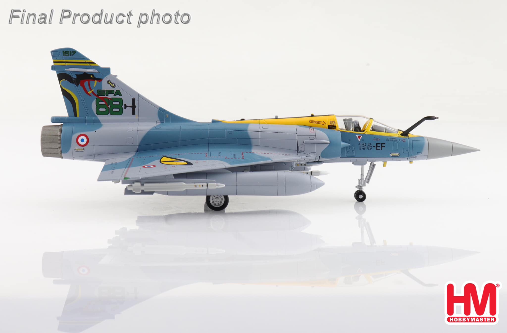 HA1620 法國Mirage 2000-5 88中隊100周年彩繪合金模型1/72成品