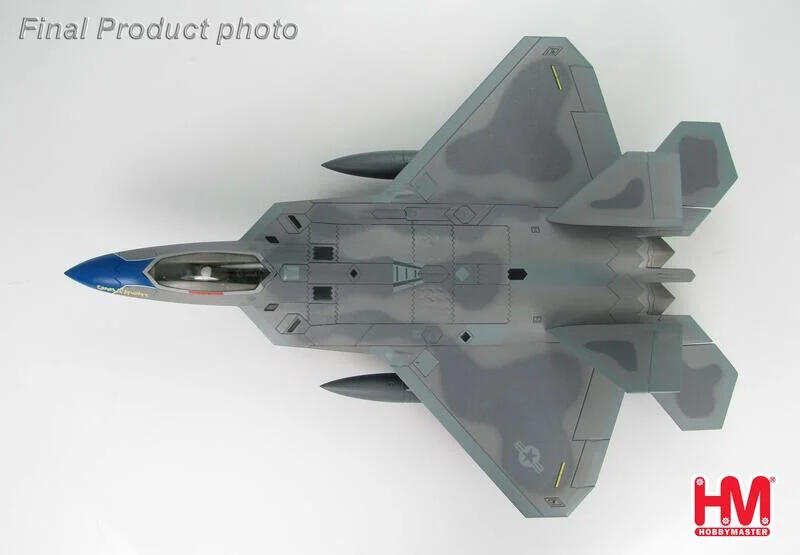 HA2803b 美國空軍F-22A 第95中隊2010藍鼻子紀念塗裝合金模型