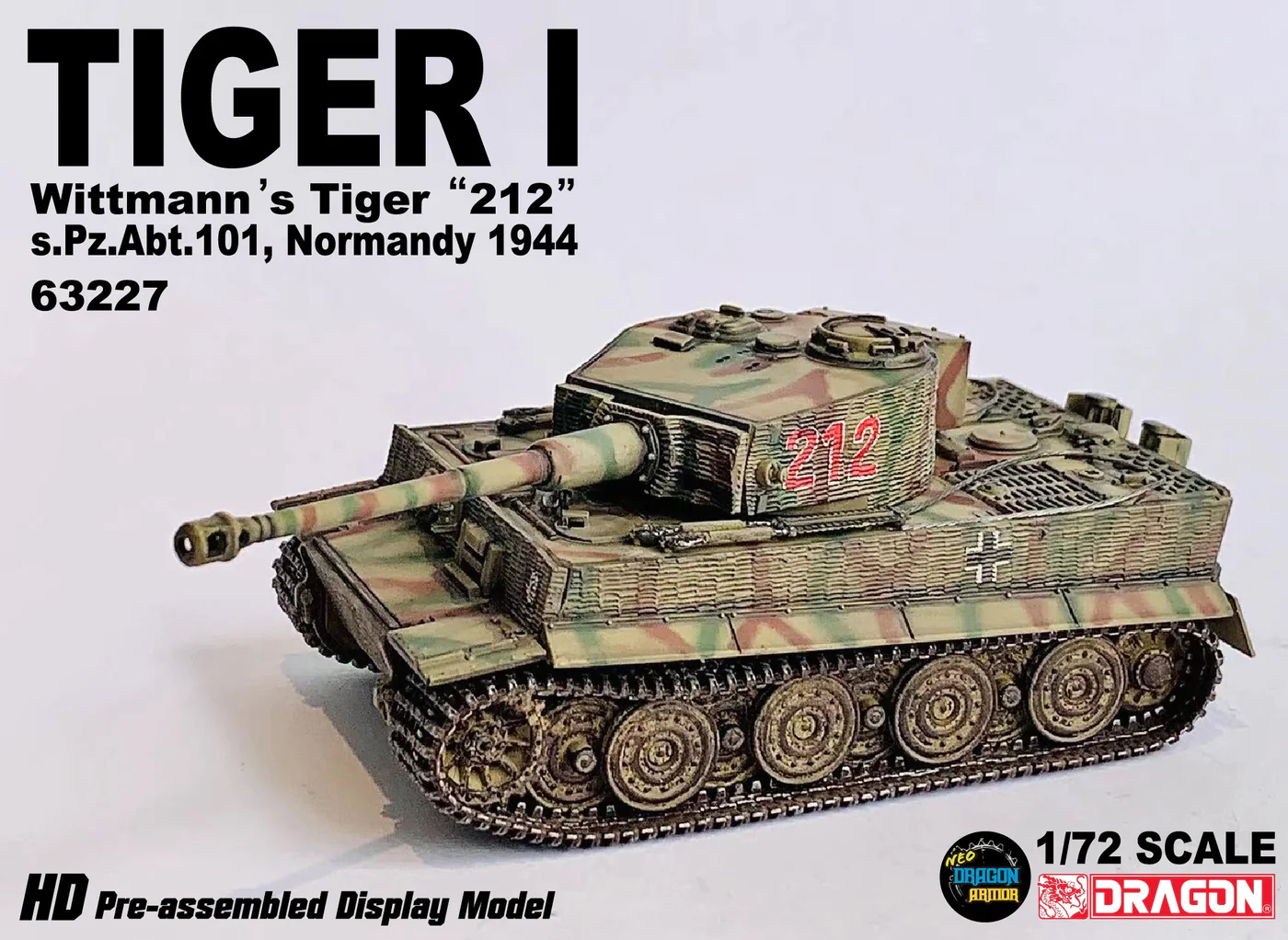 DA63227德國魏特曼 Wittmann's  TIGER I (車號212)虎式坦克模型