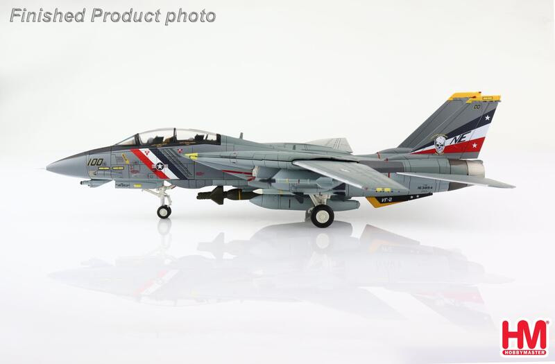 HA5237美軍VF-2賞金獵人F-14D Tomcat雄貓NE100/163894模型