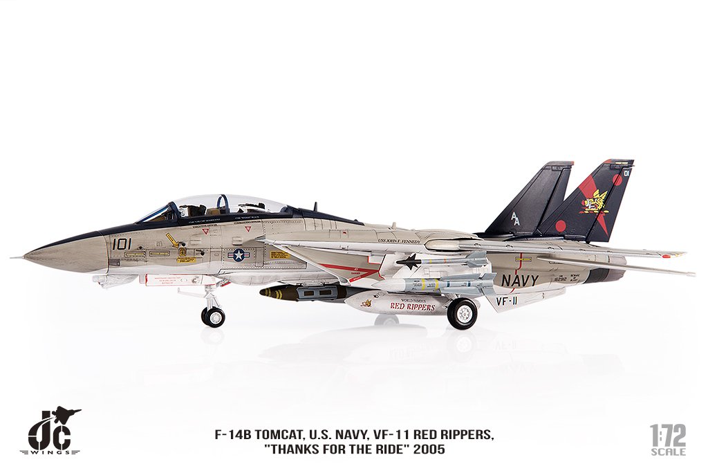 JCW-72-F14-010 美國海軍VF-11 F-14B紅獠牙RED RIPPERS模型