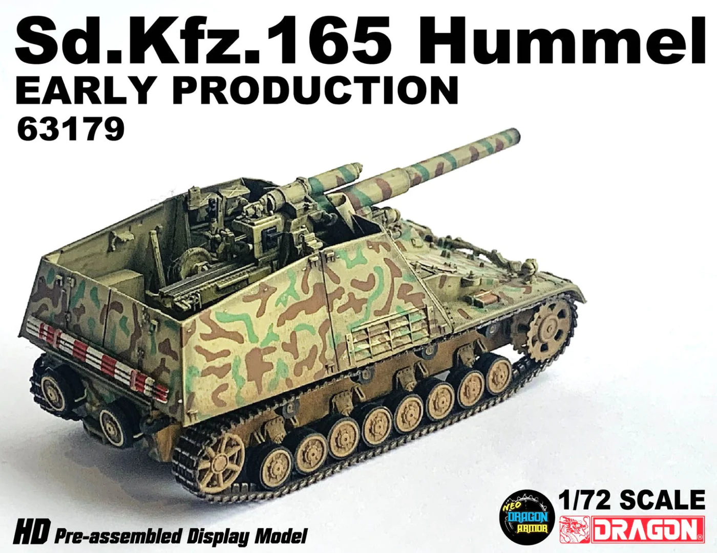 DA63179德國Sd.Kfz.165 HUMMEL熊蜂早期自走榴弹炮