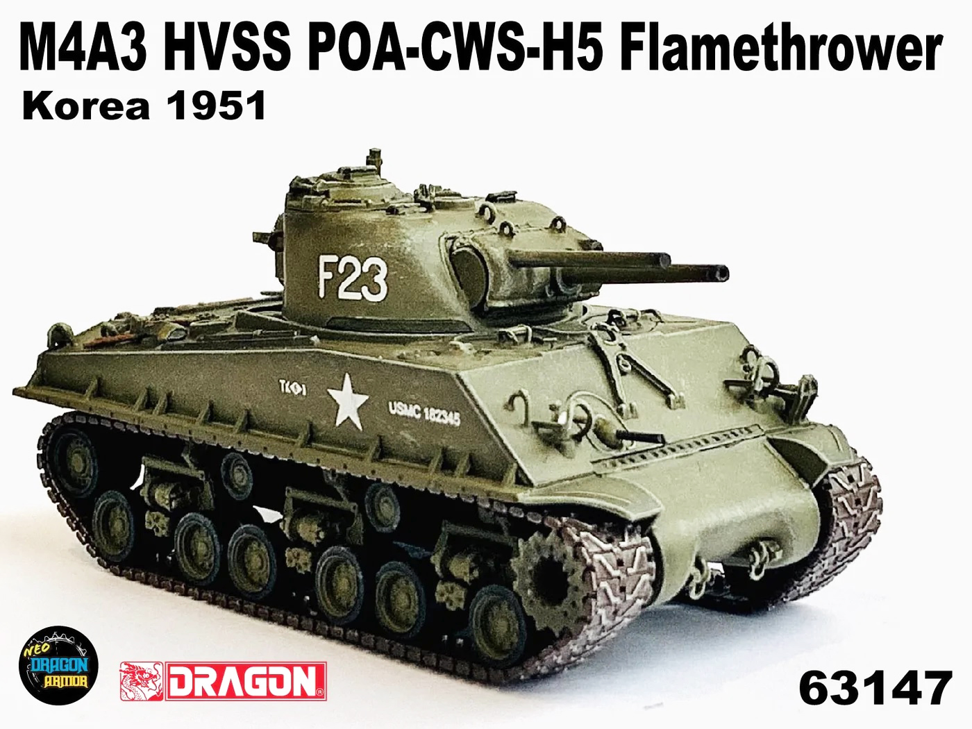 DA63147美國M4A3 HVSS POA-CWS-H5 Flamethrower韓戰1951