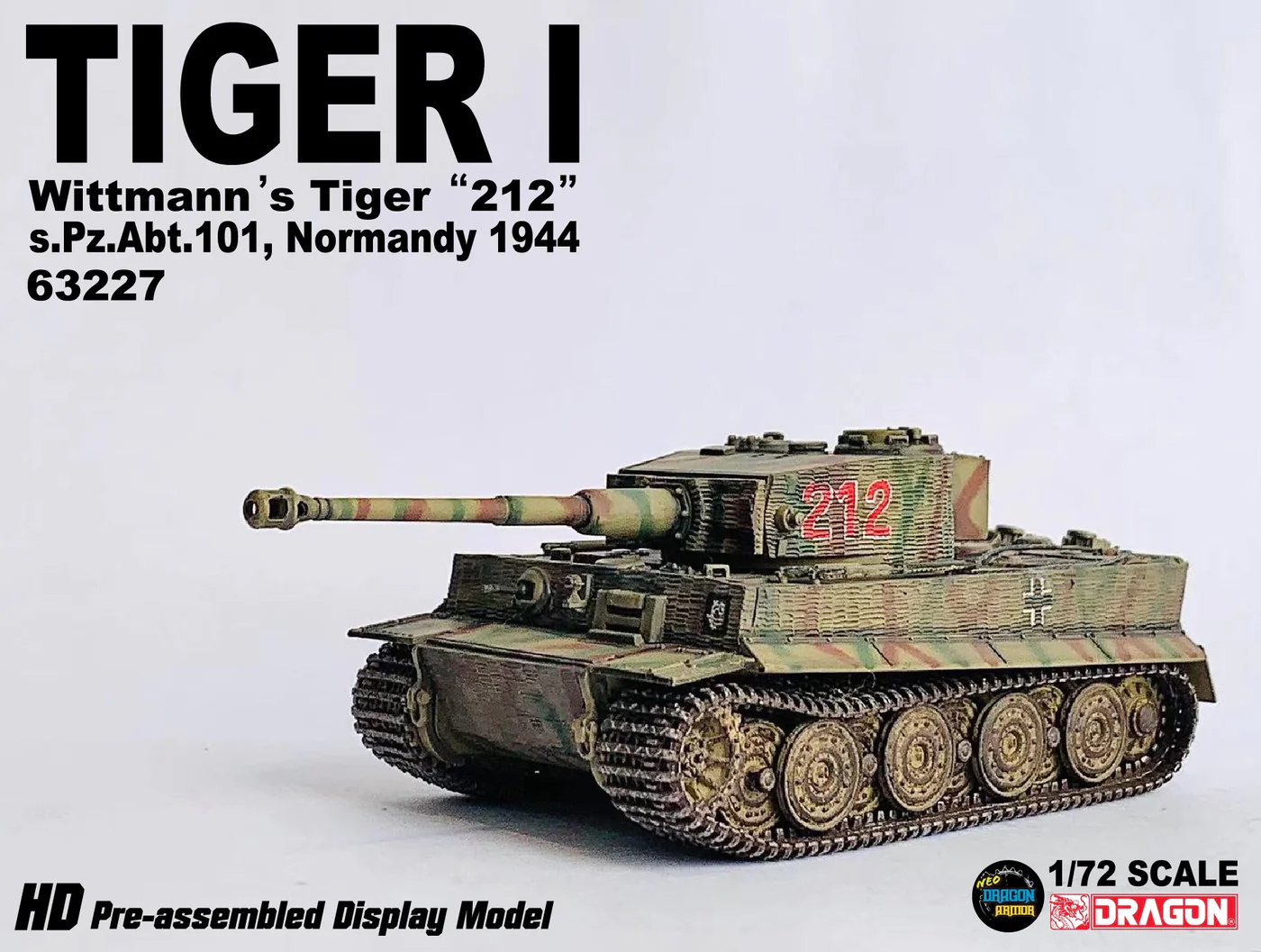 DA63227德國魏特曼 Wittmann's  TIGER I (車號212)虎式坦克模型