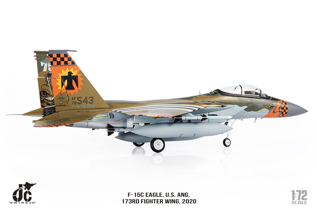 JCW-72-F15-017 F-15C美軍173聯隊B-17金斯利中尉紀念彩繪模型