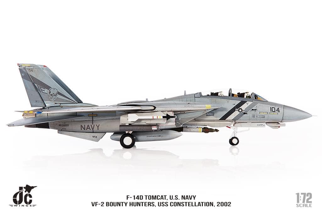 JCW-72-F14-008海軍加油 美國海軍VF-2賞金獵人F-14D戰機USS星座號2002年#104模型