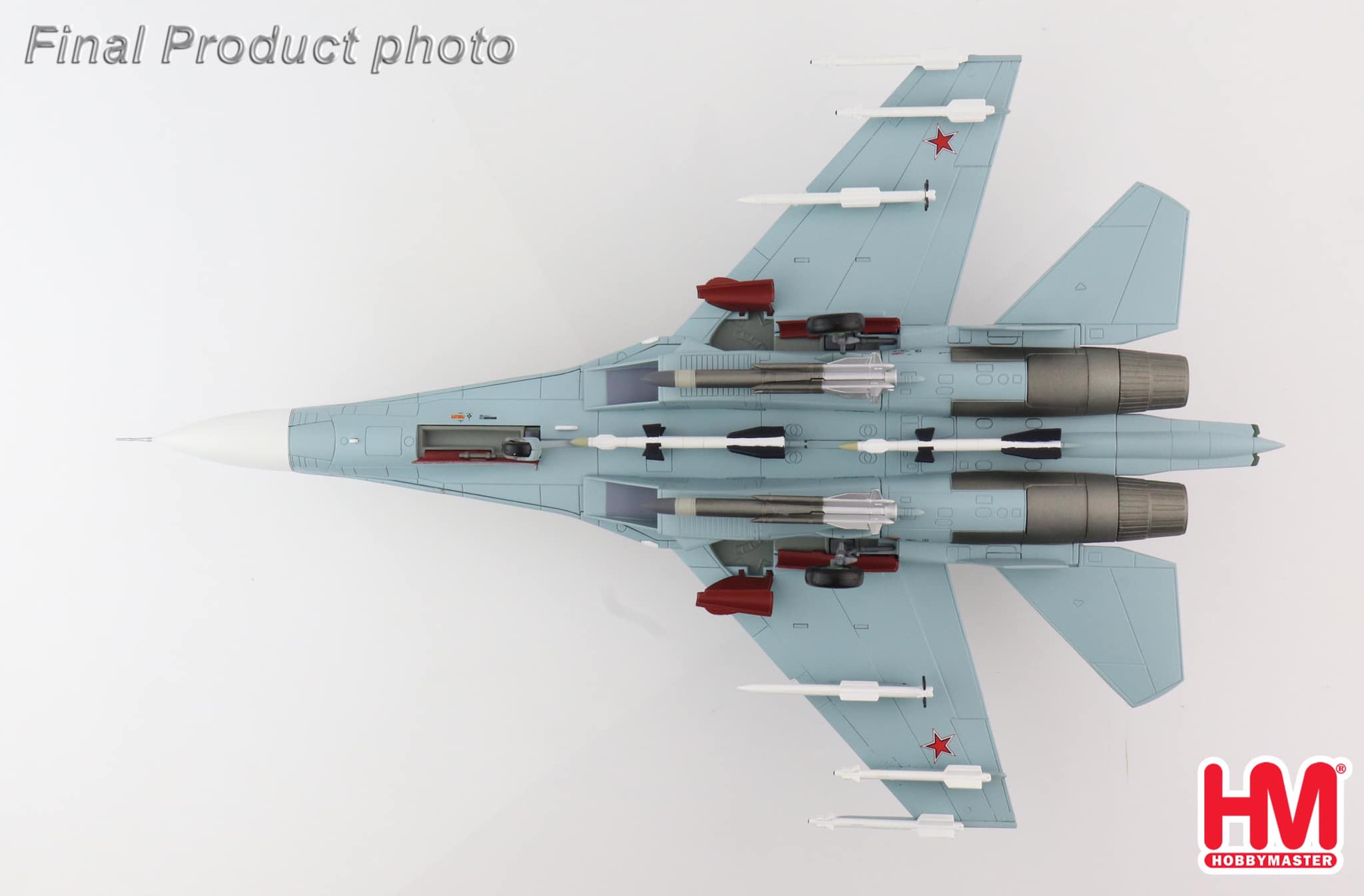 HA6013 俄羅斯空軍Su-27SM 蘇愷側衛Flanker B Blue 26合金模型