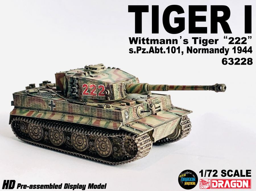 DA63228德國魏特曼 Wittmann's  TIGER I (車號222)虎式坦克模型