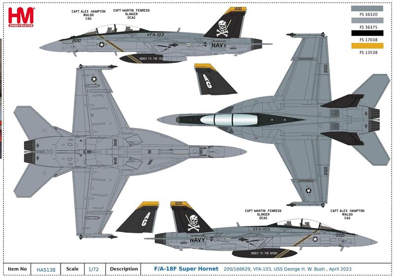 HA5138  F/A-18F海盜旗VFA-103模型