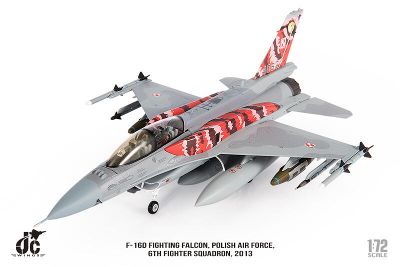 JCW-72-F16-017 波蘭空軍F-16D戰鬥機第6中隊2013老虎會模型