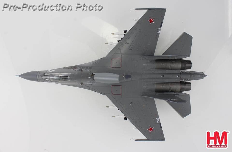 HA9551俄羅斯空軍Su-30MK合金模型