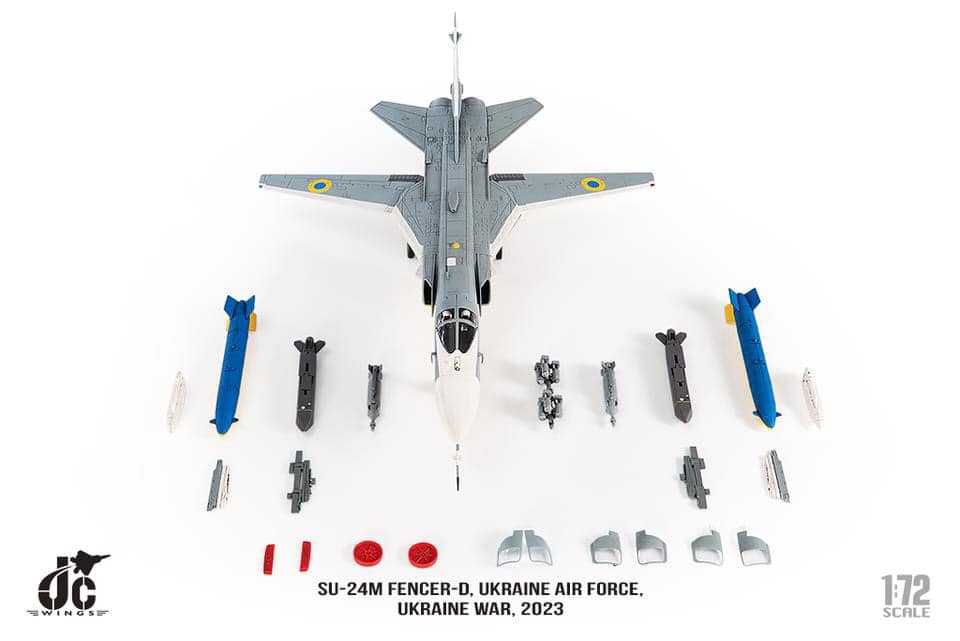 JCW-72-SU24-001烏克蘭空軍SU-24M Fencer-D模型 1/72成品