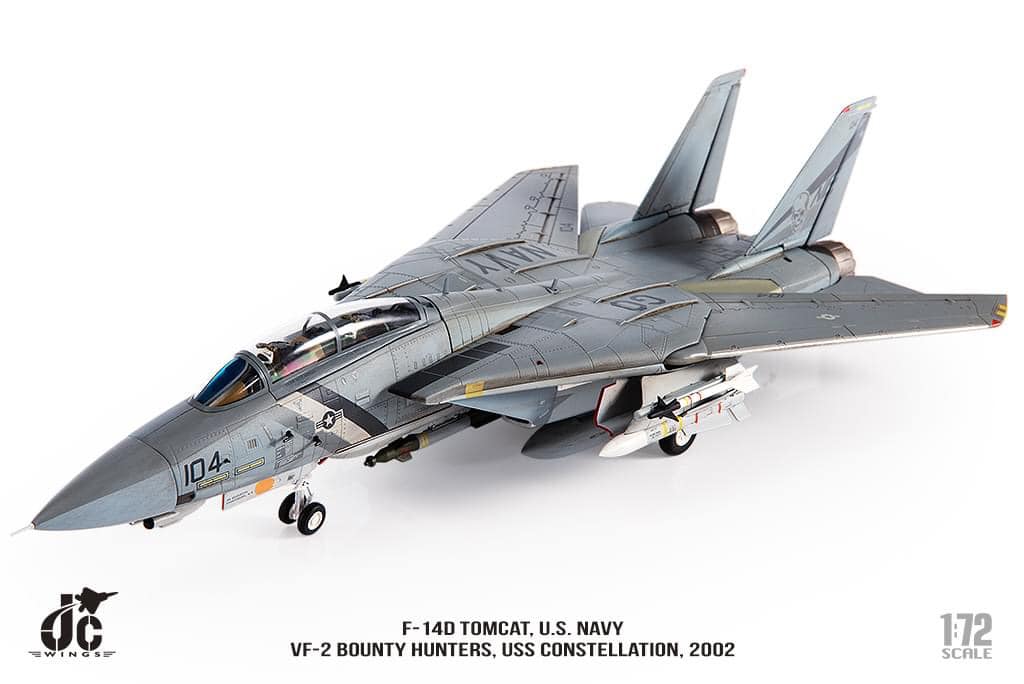 JCW-72-F14-008海軍加油 美國海軍VF-2賞金獵人F-14D戰機USS星座號2002年#104模型