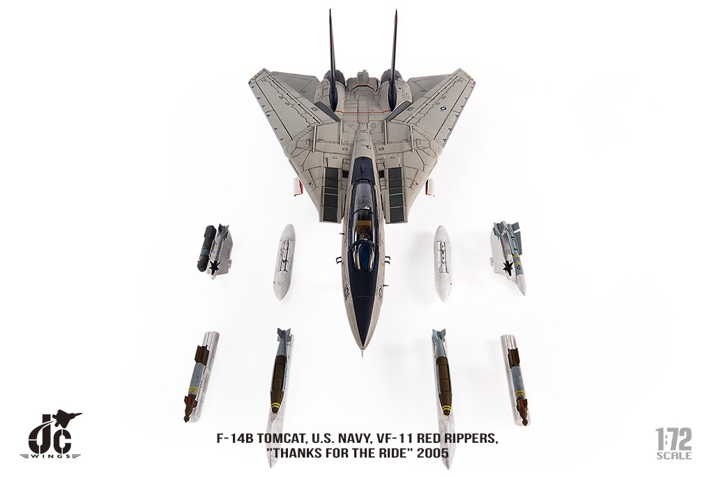 JCW-72-F14-010 美國海軍VF-11 F-14B紅獠牙RED RIPPERS模型