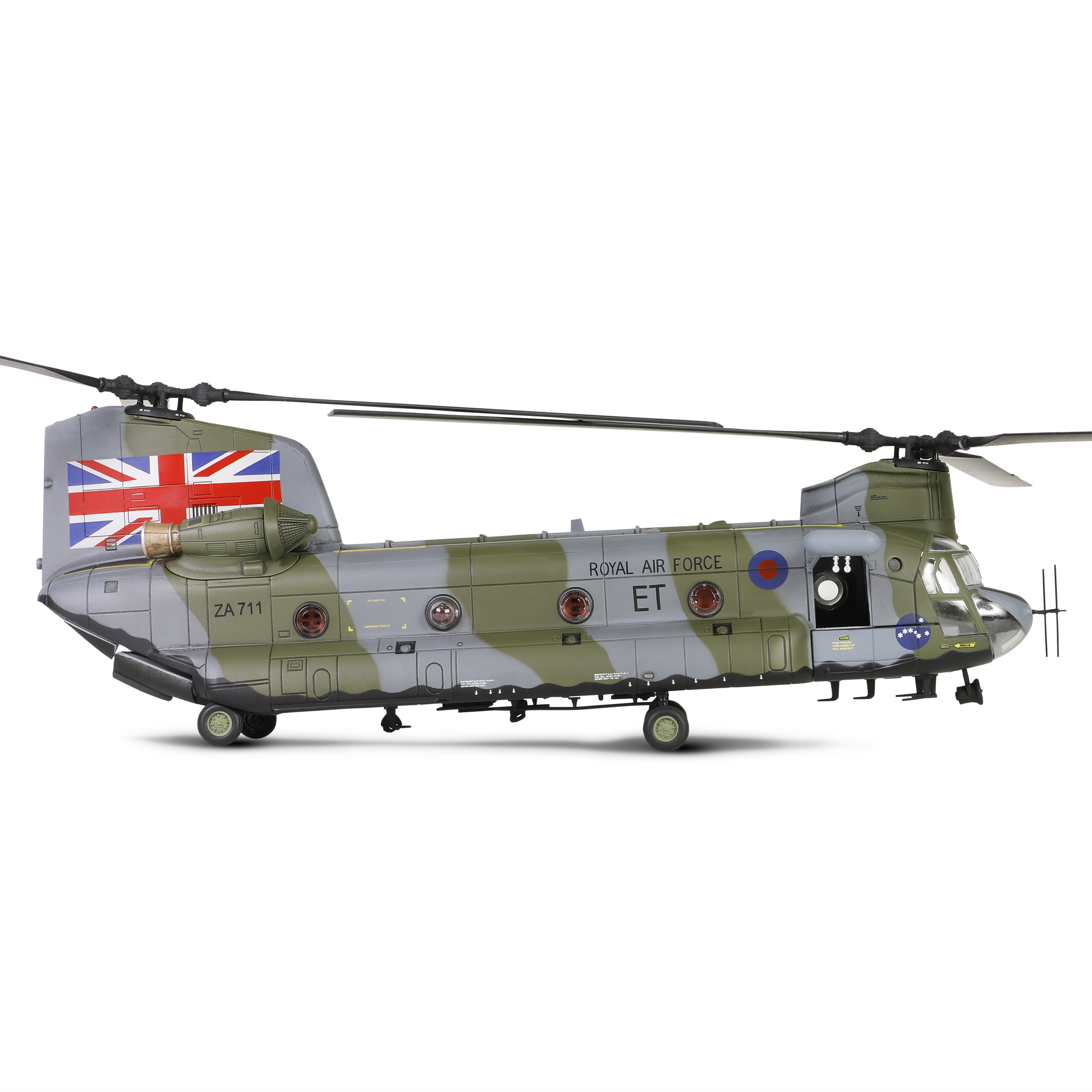 821003A英國皇家空軍國旗彩繪Chinook HC Mk1 直升機