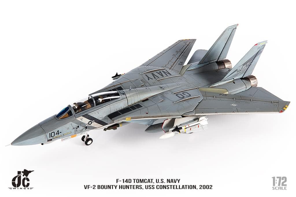 JCW-72-F14-008海軍加油 美國海軍VF-2賞金獵人F-14D戰機USS星座號2002年#104模型