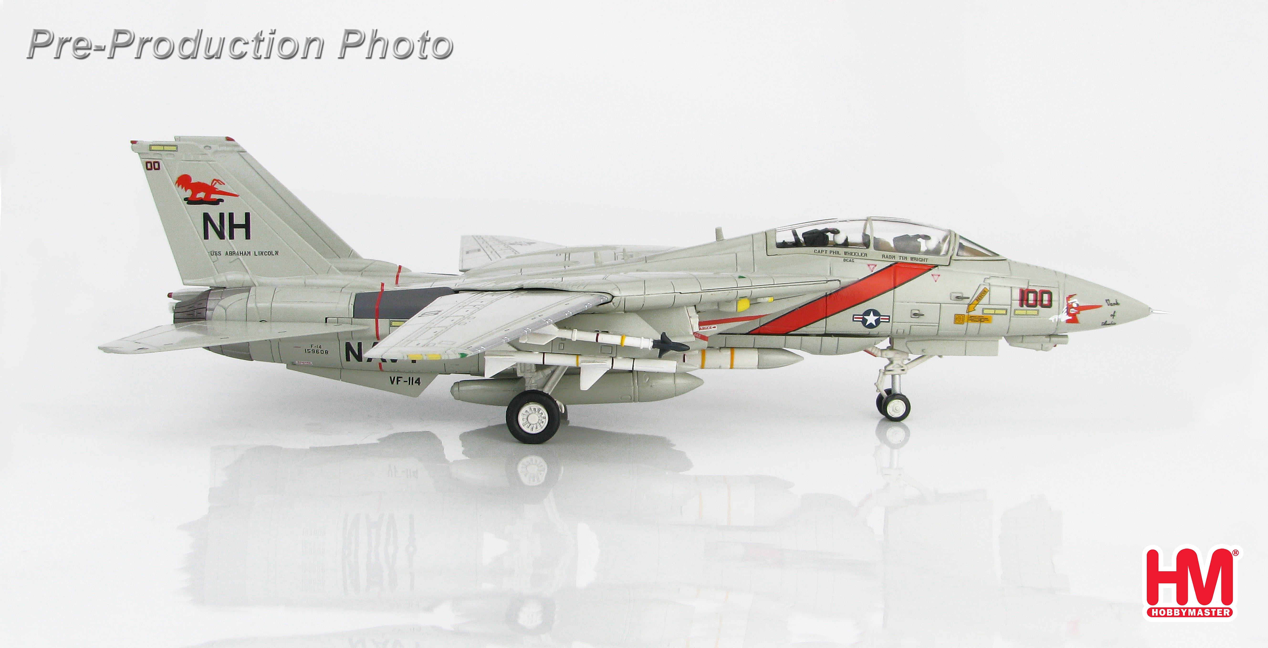 HA5216美軍VF-114 F-14A Aardvarks土豚CAG模型