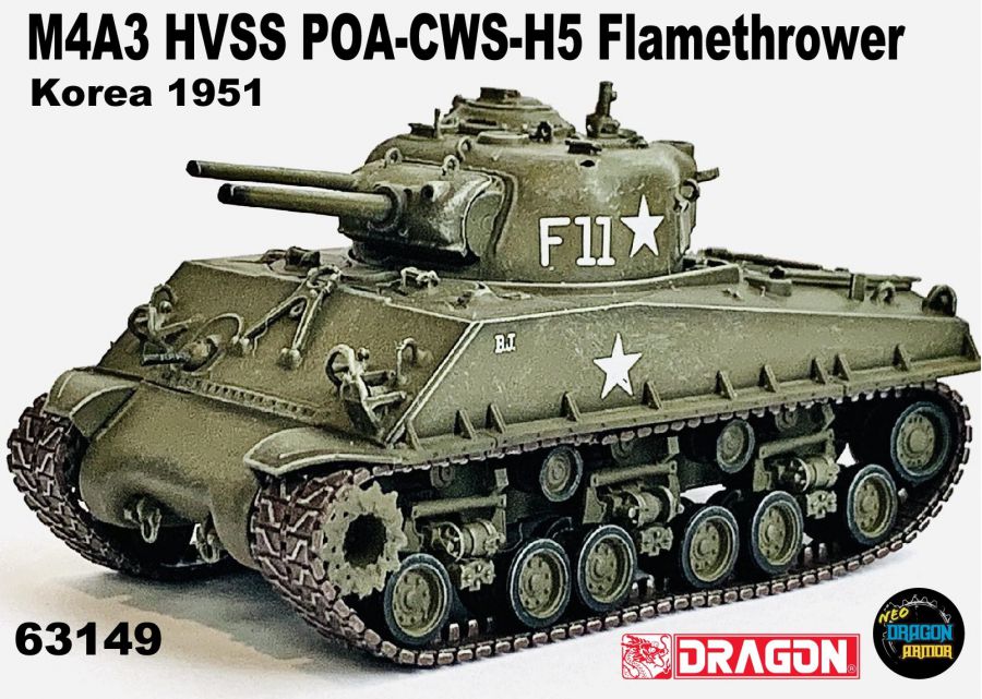 DA63149美國M4A3 HVSS POA-CWS-H5 Flamethrower韓戰1951