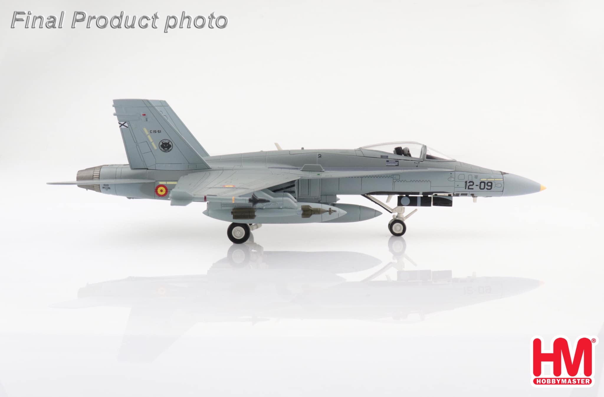 HA3568  西班牙E/F-18A Hornet 12-09/C15-51戰機合金模型