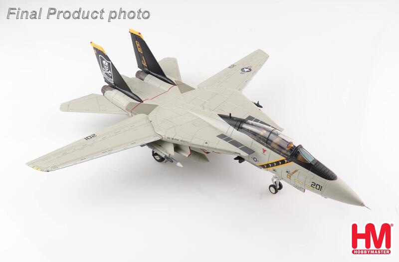 HA5241美軍VF-84 Jolly Roger雄貓F-14 Tomcat戰機 沙漠風暴行動模型