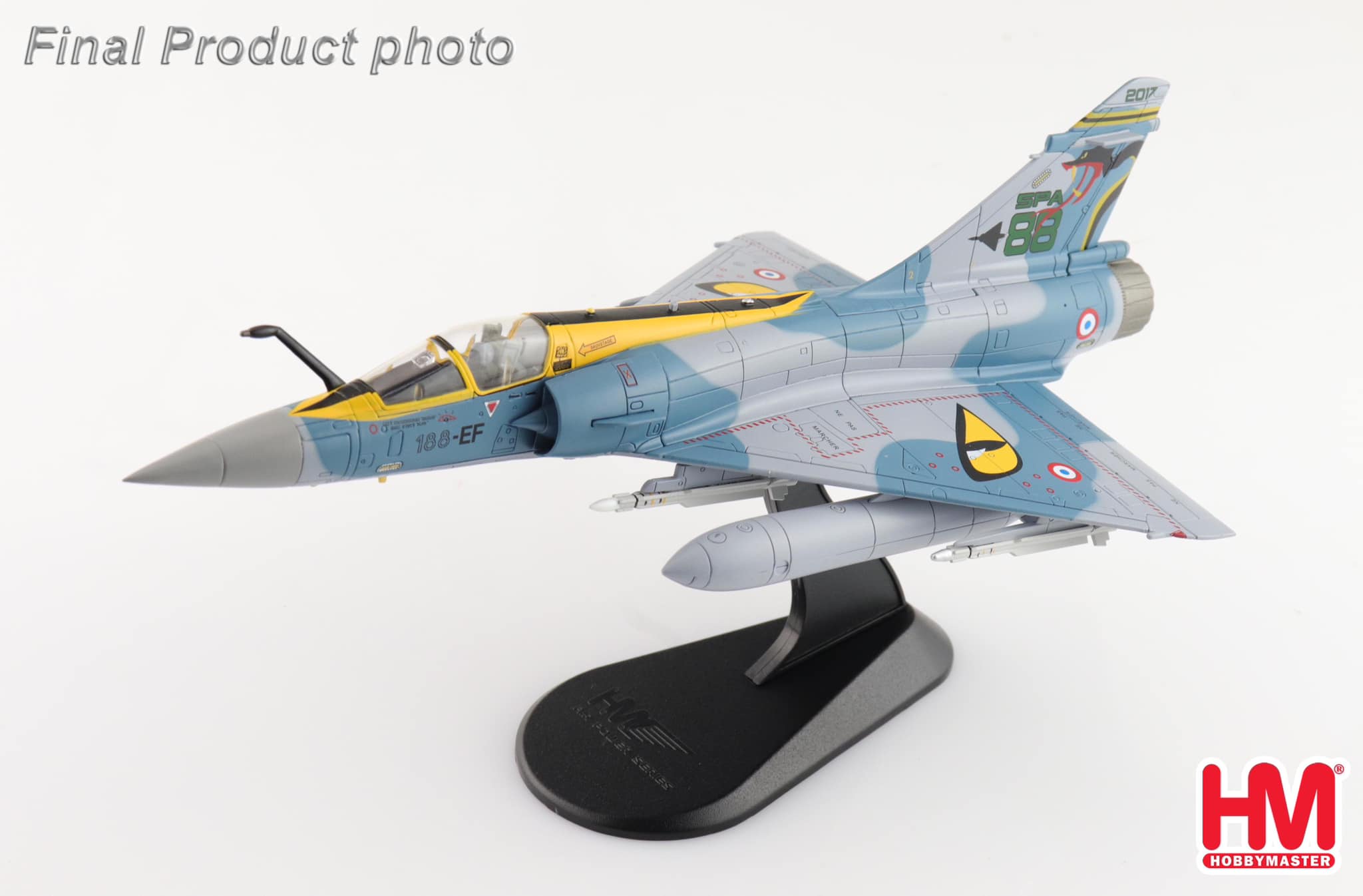 HA1620 法國Mirage 2000-5 88中隊100周年彩繪合金模型1/72成品