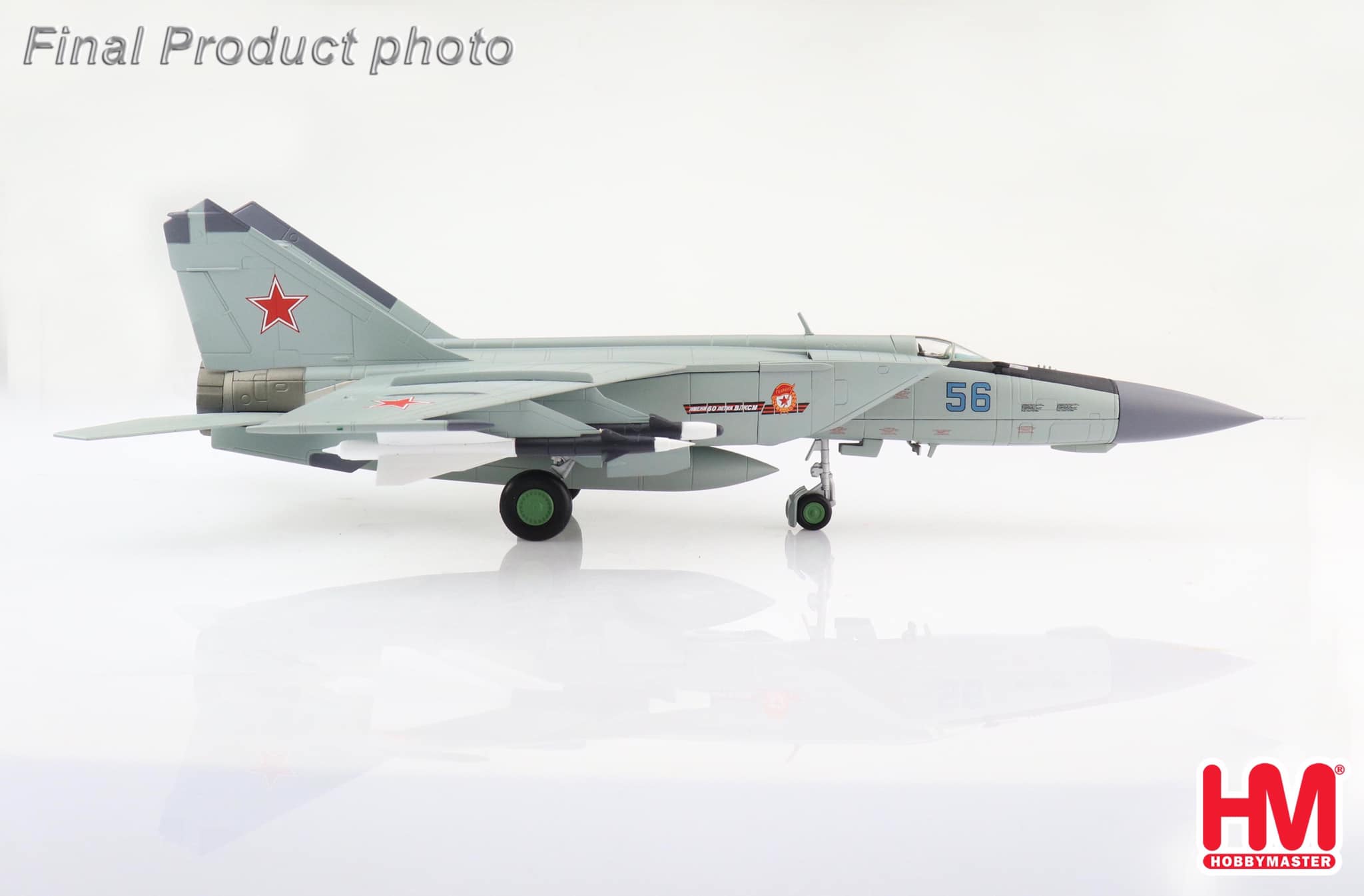 HA5608 俄羅斯MiG-25PD狐蝠Foxbat Blue 75戰鬥機合金模型1/72成品