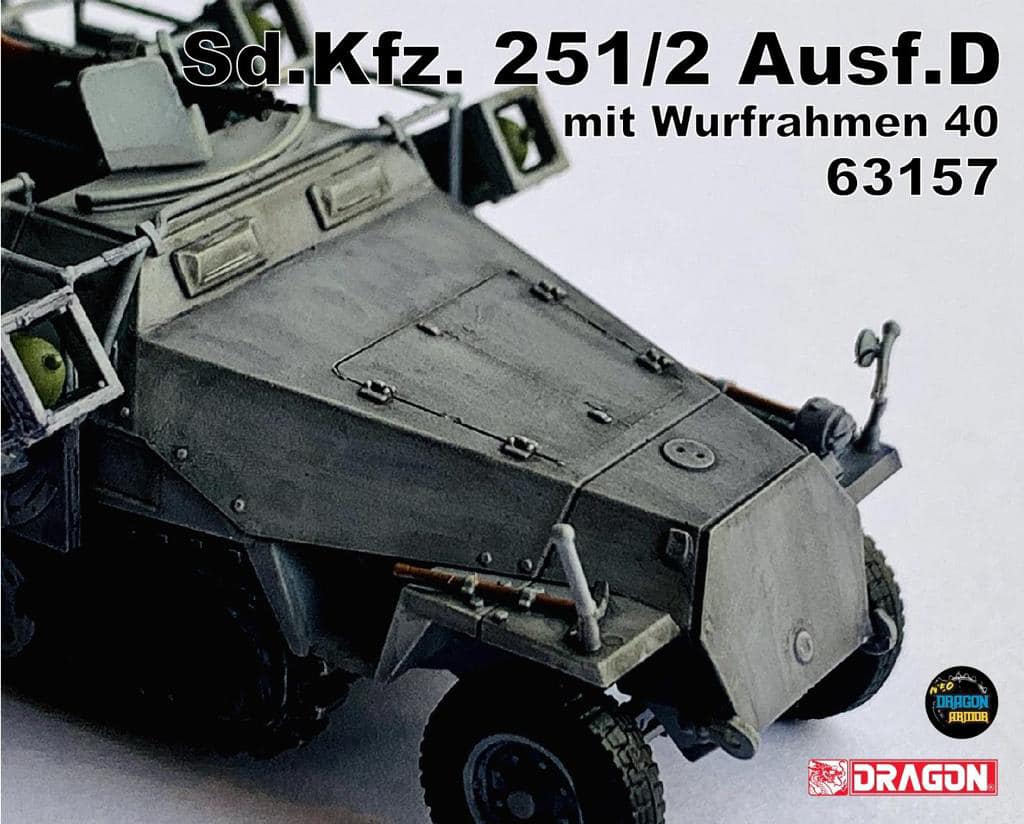 DA63157德國Sd.Kfz. 251/2 Ausf.D mit Wurfrahmen 40半履帶火箭車(灰色)