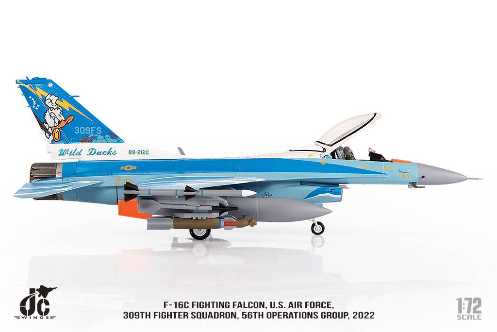 JCW-72-F16-020美國空軍第309戰鬥機中隊F-16C唐老鴨彩繪模型