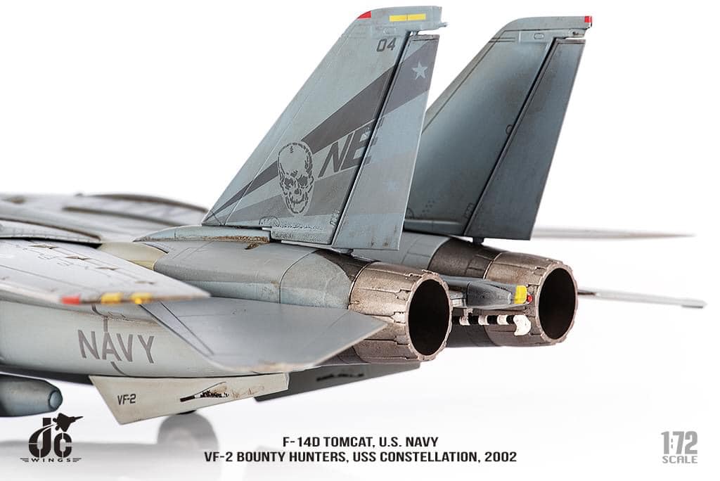 JCW-72-F14-008海軍加油 美國海軍VF-2賞金獵人F-14D戰機USS星座號2002年#104模型