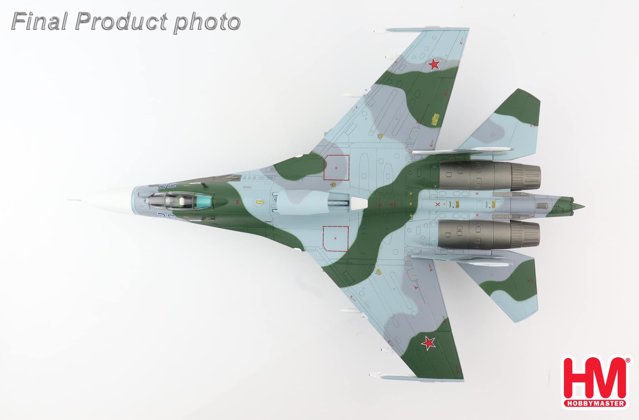 HA6013 俄羅斯空軍Su-27SM 蘇愷側衛Flanker B Blue 26合金模型