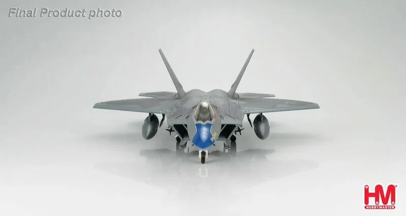 HA2803b 美國空軍F-22A 第95中隊2010藍鼻子紀念塗裝合金模型