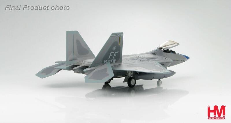 HA2803b 美國空軍F-22A 第95中隊2010藍鼻子紀念塗裝合金模型