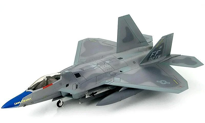 HA2803b 美國空軍F-22A 第95中隊2010藍鼻子紀念塗裝合金模型