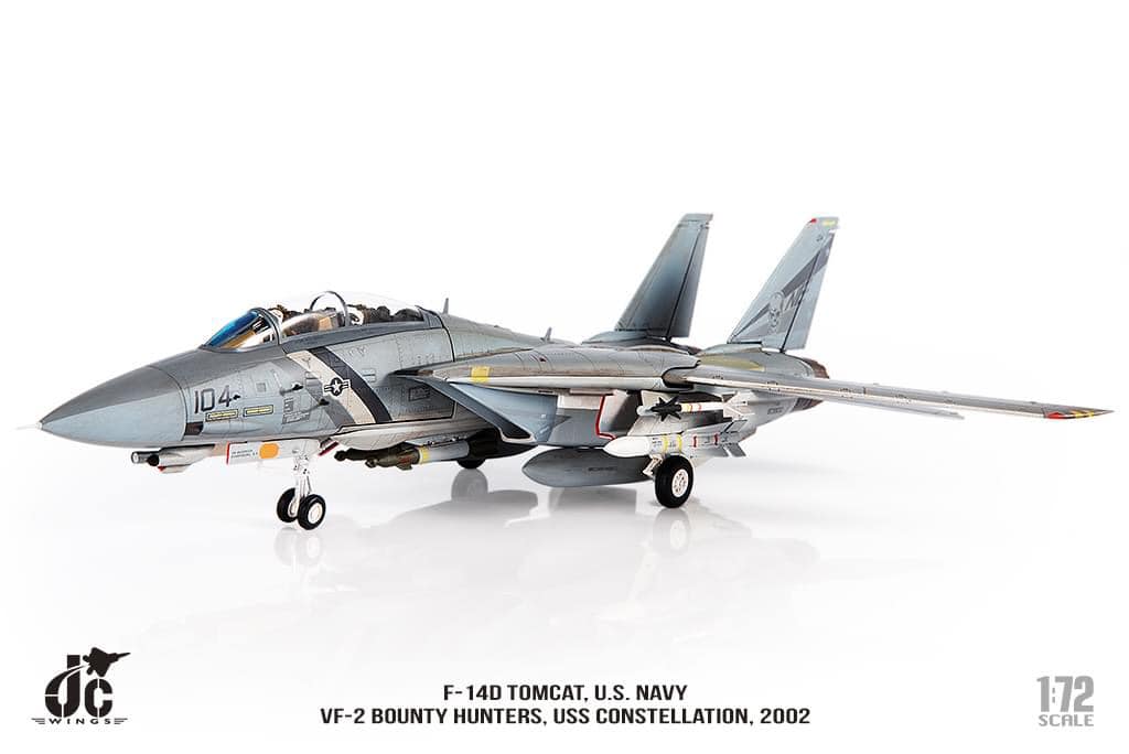 JCW-72-F14-008海軍加油 美國海軍VF-2賞金獵人F-14D戰機USS星座號2002年#104模型